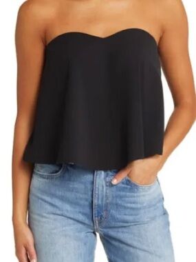 Brand open edit Women's Black Strapless Sweetheart Tube Camisole